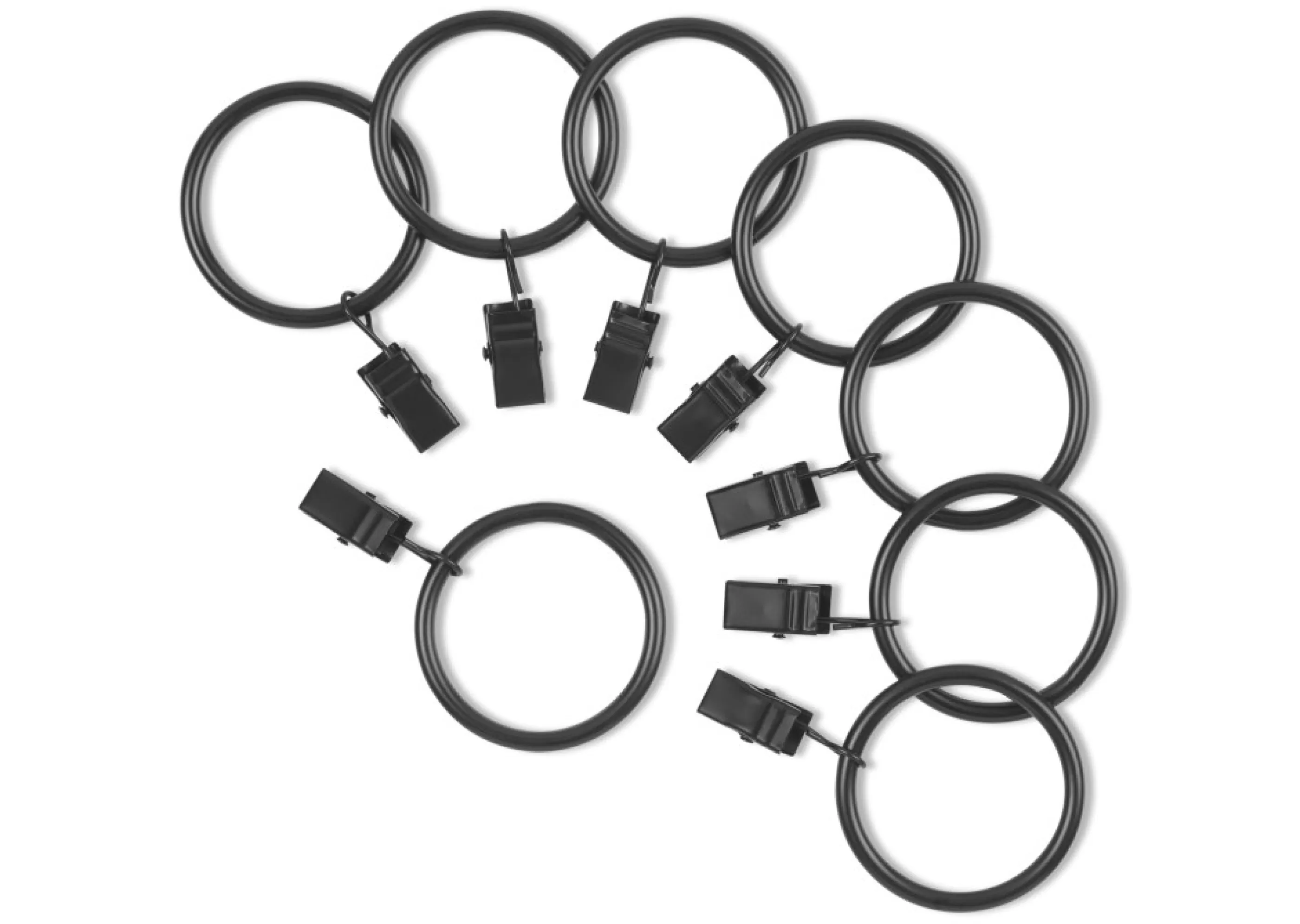 unavailable Drapery Panels*Ansel Drapery Rings Set Of 8 Matte Black