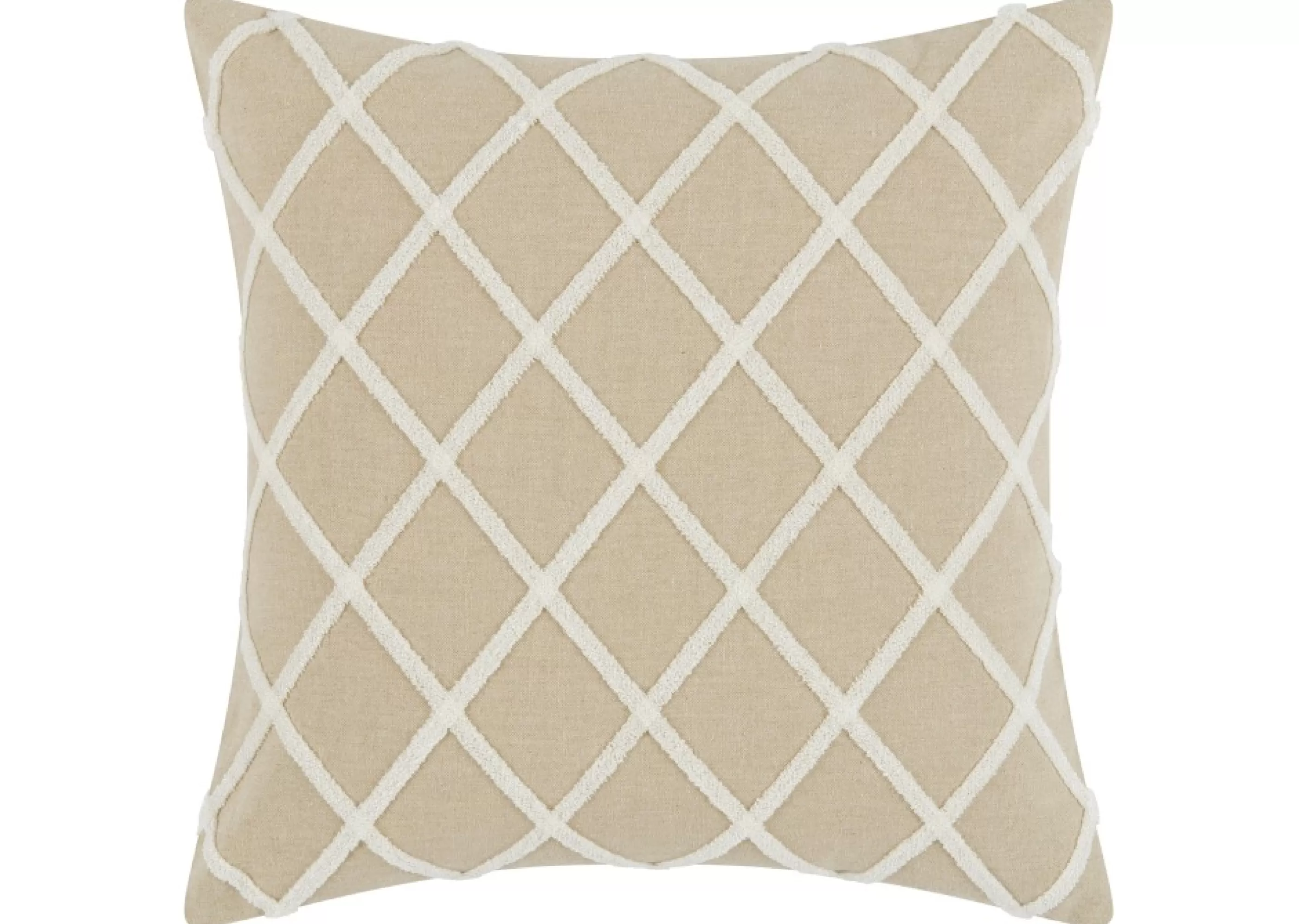 unavailable Pillows*Bains Cotton Pillow 20X20 Sand/Ivory