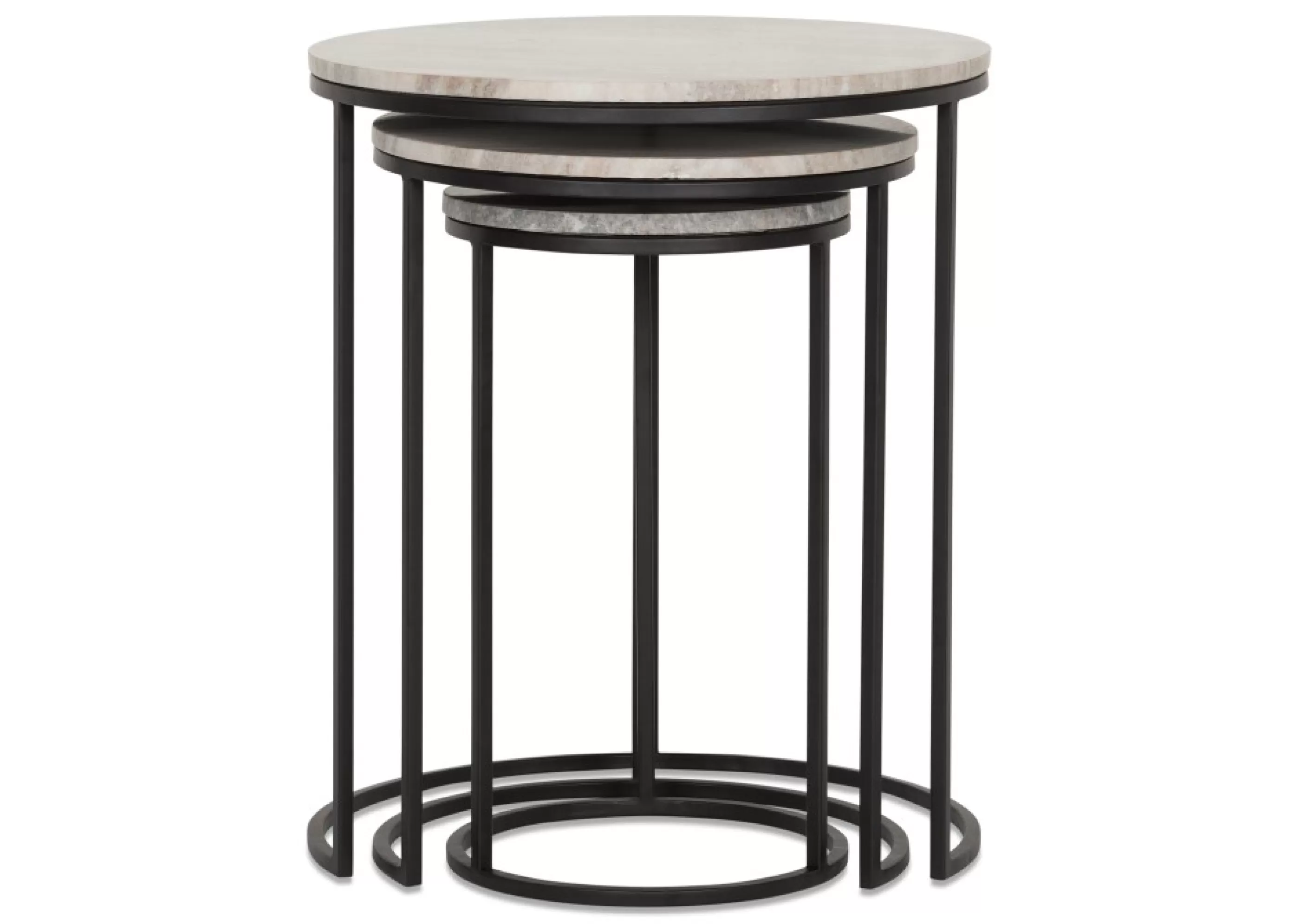unavailable Side Tables*Gael Recycled Metal Nesting Table Set -Millstone Grey