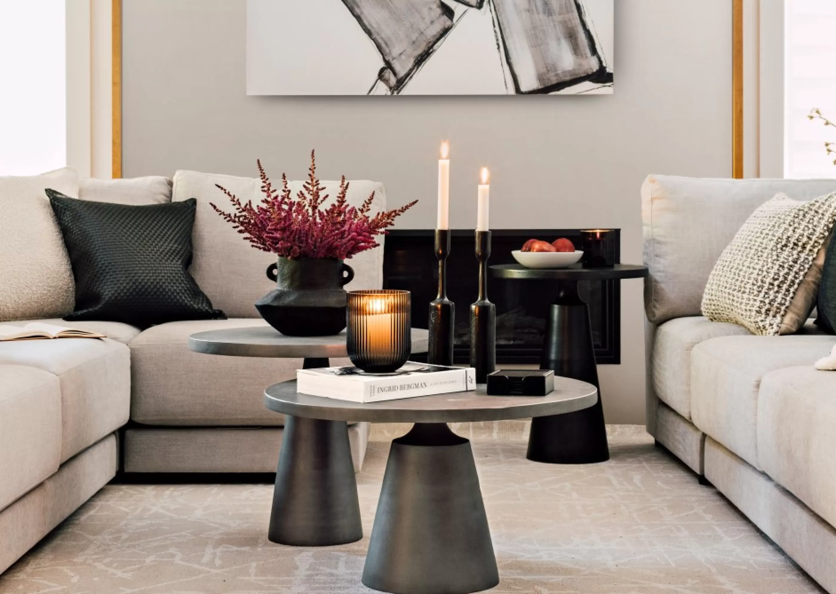 Urban Barn Living Room Collections*Gershwin Recycled Metal Round Coffee Table