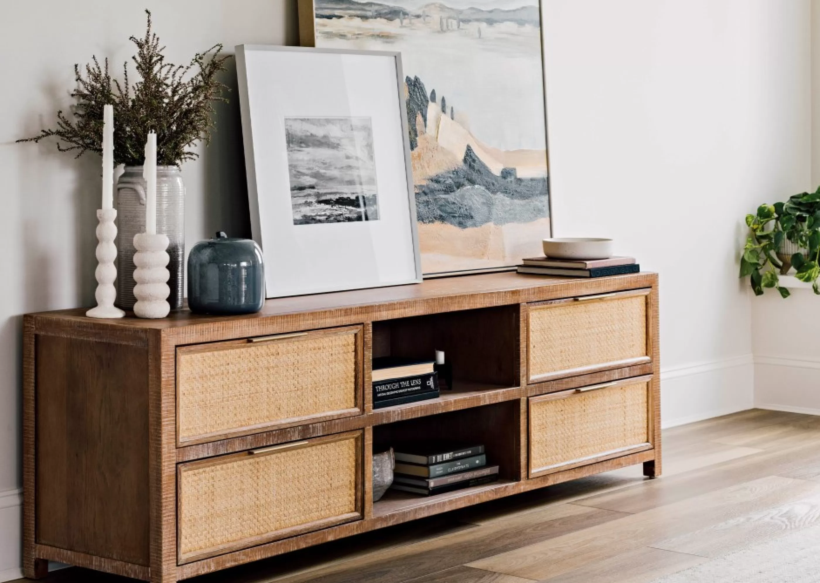 unavailable Living Room Collections*Graham Tv Stand -Ayr Drift/Rattan