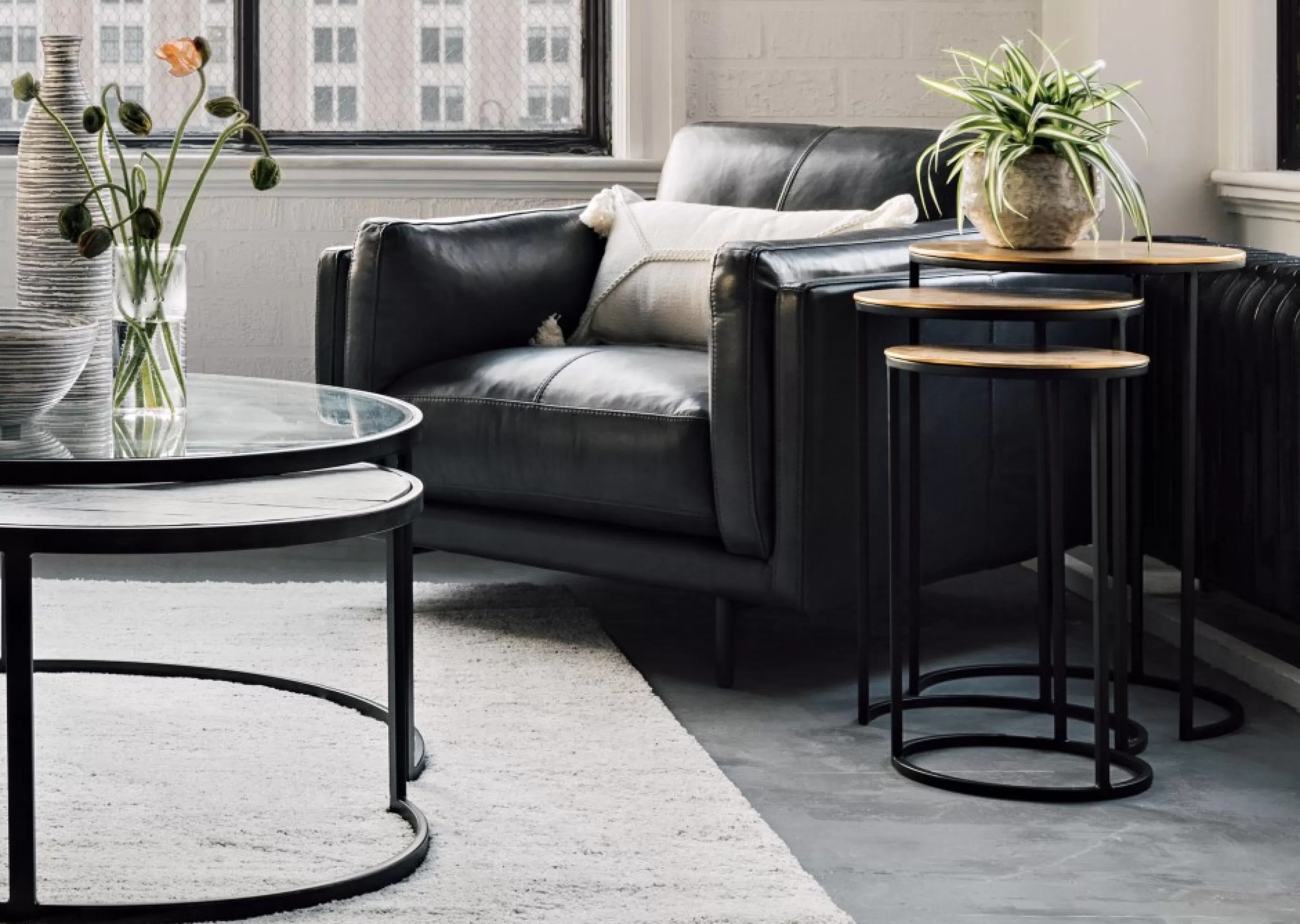 unavailable Side Tables*Mirri Recycled Metal Nesting Table Set -Brass