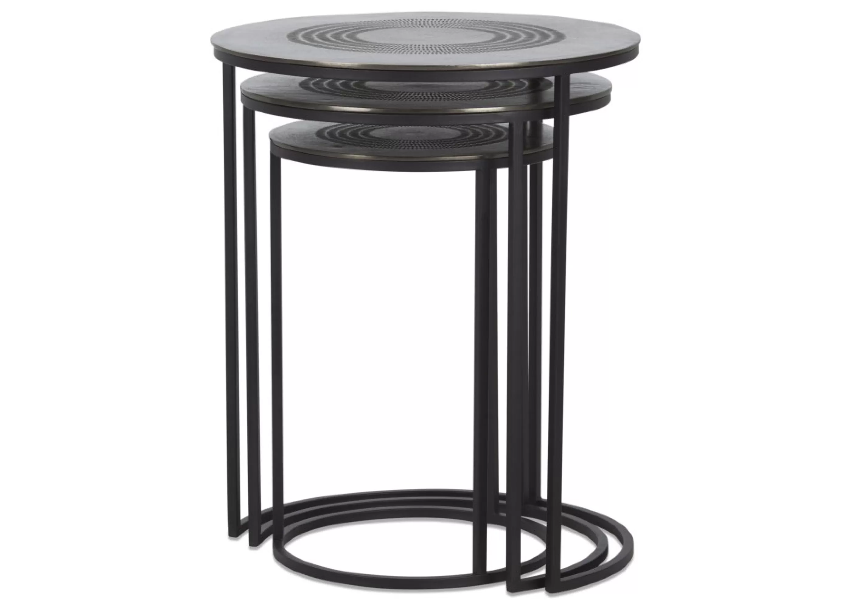 unavailable Side Tables*Modello Recycled Metal Nesting Table Set -Charcoal