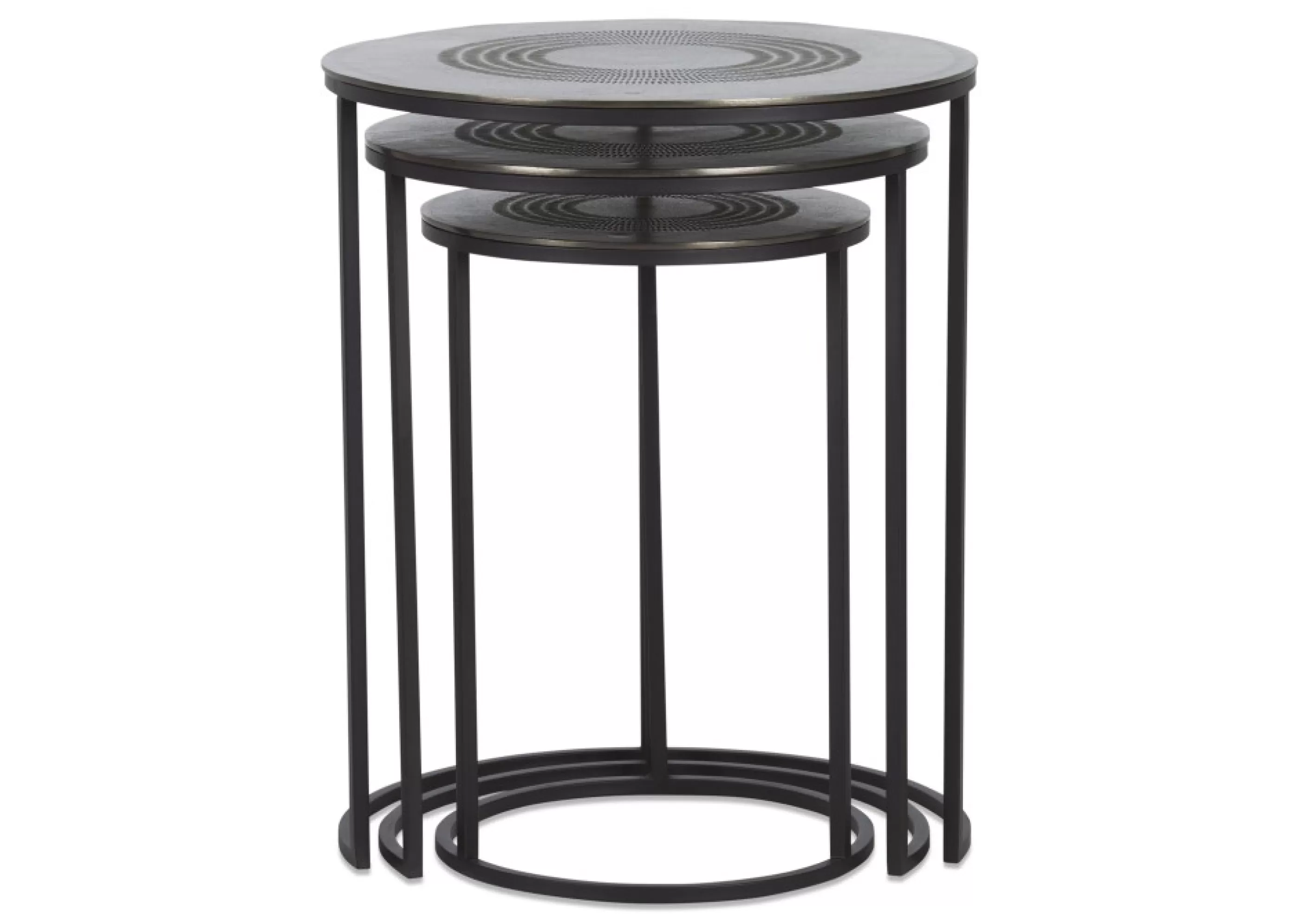 unavailable Side Tables*Modello Recycled Metal Nesting Table Set -Charcoal